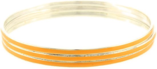 Behave Lot de 3 bracelets femme orange 22 cm