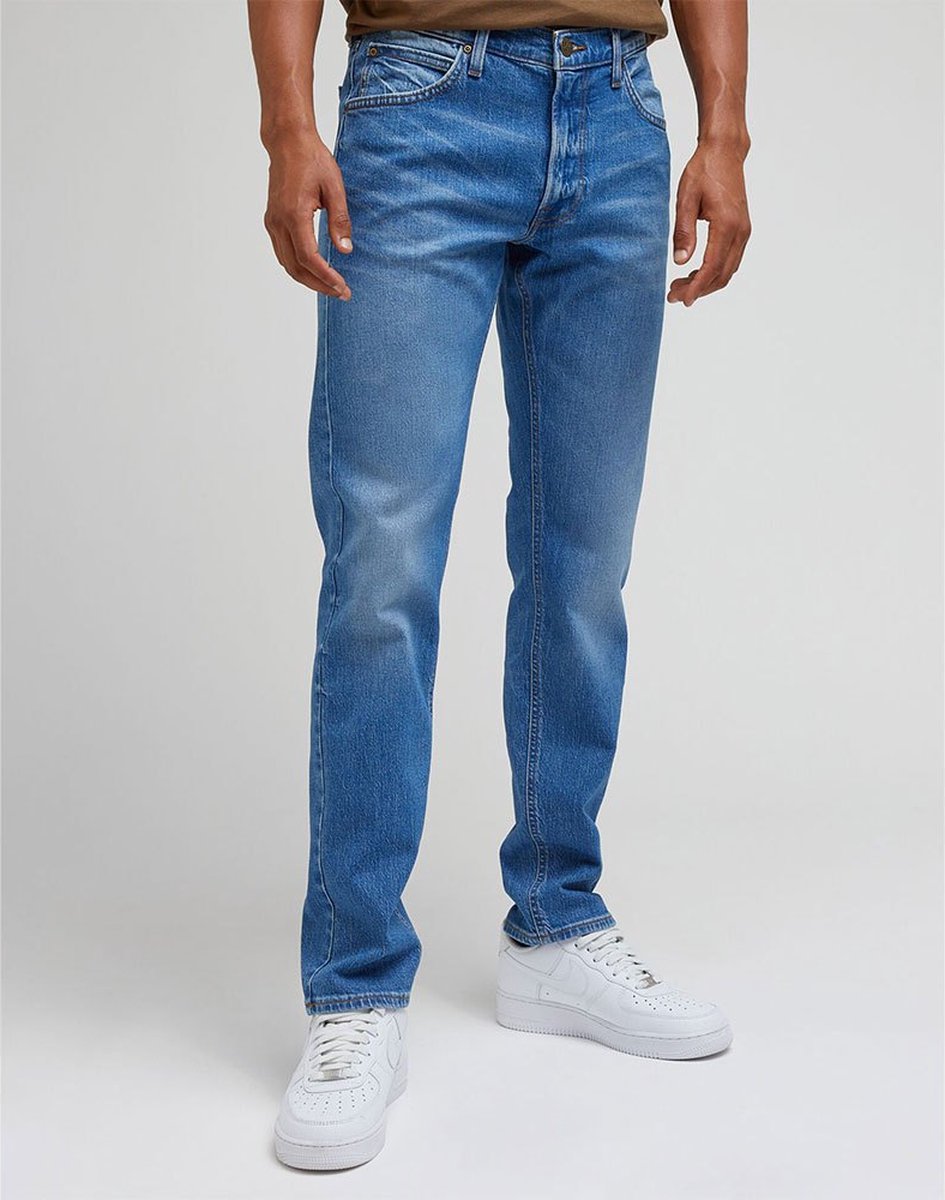Lee Daren Zip Fly Jeans 38 34 Man Indigo Vintage