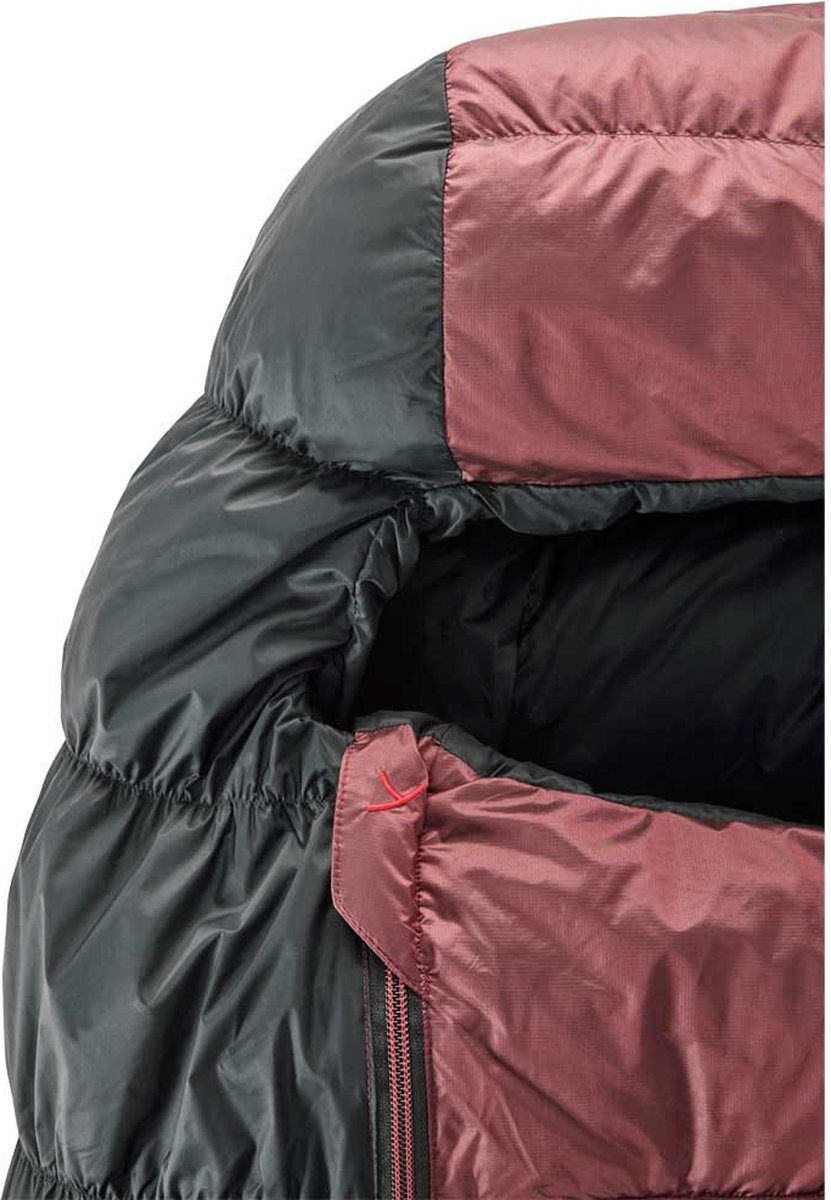 Nordisk Voyage 500 Sac de couchage Rouge,Noir Court - Fermeture gauche