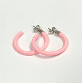 Oorringen - Babyroze - 2.8 Centimeter - Lichtroze, pink - Damesdingetjes
