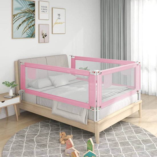 Baby Vivo Barrières de Lit réglable en hauteur 200 x 65 cm - Gris