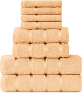 Boston, 8-delige handdoekenset (4 zijden, 2 handen en 2 badkamers