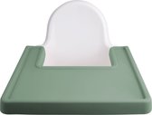 LITTLE-BUNNY silicone placemat past perfect op de IKEA Antilop kinderstoel groen