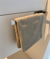Handdoekenhouder badkamer Chroom Massivo rvs gepolijst Galeara design links - Handdoekenstang glanzend