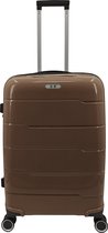 SB Travelbags 'Expandable' bagage koffer 65cm 4 dubbele wielen trolley - Donker Champagne