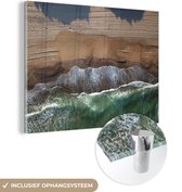 MuchoWow® Glasschilderij 80x60 cm - Schilderij acrylglas - Zee - Strand - Spanje - Foto op glas - Schilderijen