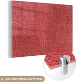 MuchoWow® Peinture sur verre - Béton - Mur - Rouge - 60x40 cm - Peintures sur verre acrylique - Photo sur Glas