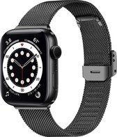 Milanees stijl horlogeband voor apple watch - zwart - 42/44/45/49mm 2/3/4/5/6/7/8/SE