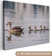 OneMillionCanvasses - Toile - Peinture - Canard - Water - Vogel - Toile Oiseaux - 80x60 cm - Décoration murale - Salon