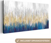 Canvas - Olieverf - Abstract - Schilderij - Kunst - 40x20 cm - Interieur - Woondecoratie