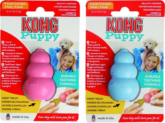 KONG Puppy Speelgoed - Rubber - 8.64 cm - Willekeurige Kleur - M