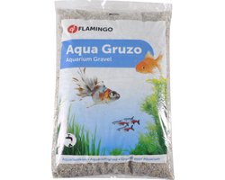 Aquarium – Flamingo Grind Gruzo Fijn – aquarium grind – fijn grind voor aquarium – grijs – 43x29x7 cm – 10 kg – gebruiksklaar – Europese kwaliteit
