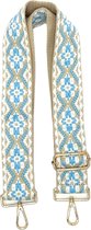 Bag strap- Bagsstrap - Dames Tas - Schouderband - Tassenriem - Verstelbaar - Tassenhengsel - Tassen Band - 140 cm lang - 5,5 cm breed - Canvas - Roestvrijstaal