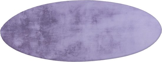 Lalee Paradise - ROND Superzacht - Hoogpolig - effen Vloerkleed – Fluffy - Tapijt – Karpet - 120x120 cm ROND Lavendel licht paars