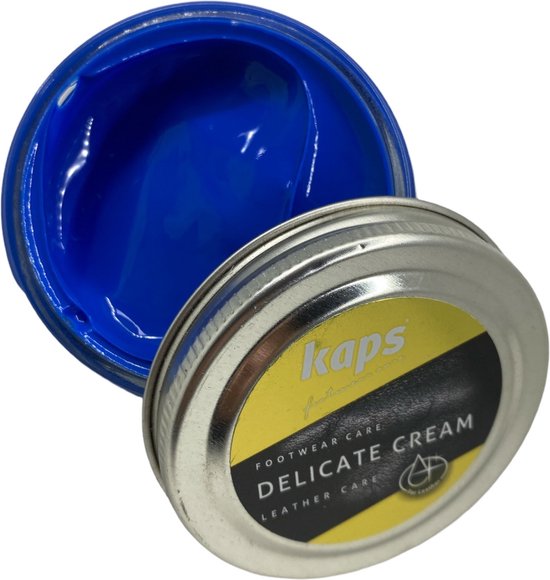 Kaps Schoencreme - schoensmeer - verzorgt het leer en geeft glans - (122) Iris Blauw - 50ml