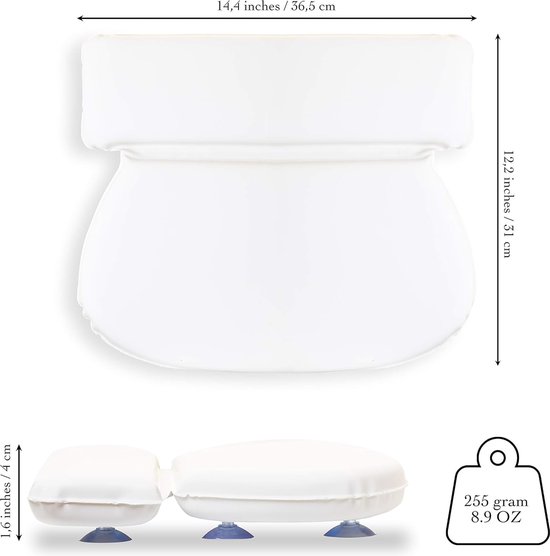 Vesta Badkussen Grijs M, Luxe Nekkussen met Zuignappen, Bad kussen voor Home Spa, Orthopedisch Hoofd, Nek & Schouders Steun, Nekkussen, Bad Kussen Nek, Badkussen Voor Bad en Bakuip Nekkussen Vesta Badkussen Grijs M, Luxe Nekkussen met Zuignappen, Bad kussen voor Home Spa, Orthopedisch Hoofd, Nek & Schouders Steun, Nekkussen, Bad Kussen Nek, Badkussen Voor Bad en Bakuip Nekkussen