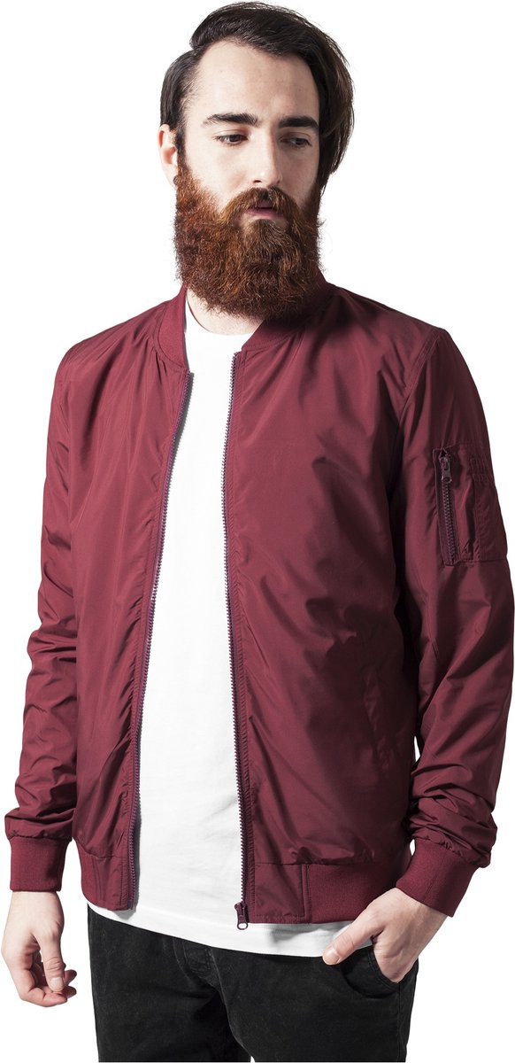 Urban Classics - Light Bomber jacket - S - Rood