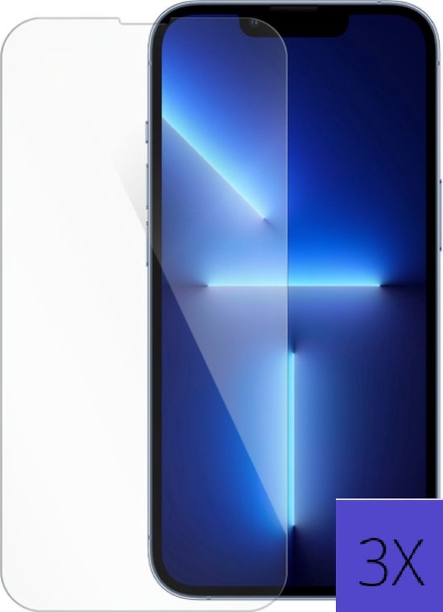 Screenprotector Geschikt voor Iphone 13 pro max – Tempered Glass - Transparant en krasbestendig - 3 Pack