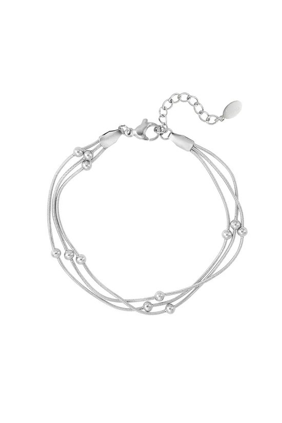 Bracelet with a twist - Yehwang - Armband - Stainless Steel - 16 + 3 cm - Zilver