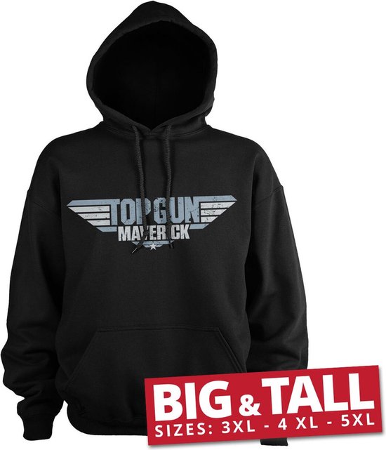 Top Gun Maverick Distressed Logo Big & Tall Hoodie