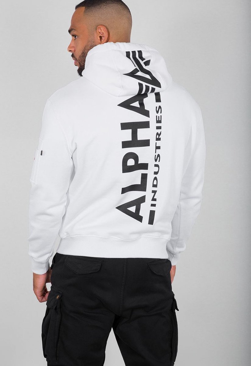 Alpha Industries Back Print Hoody Hoodies / Sweatshirts White-M