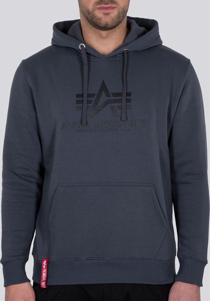 Alpha Industries Basic Hoody Hoodies / Sweatshirts Greyblack/Black-XL