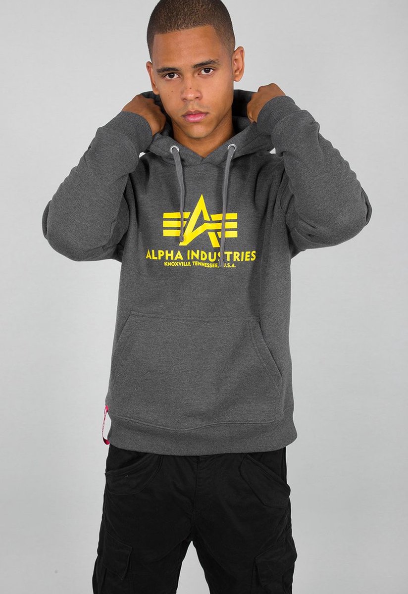 Alpha Industries Basic Hoody Hoodies / Sweatshirts Charcoal Heather-L