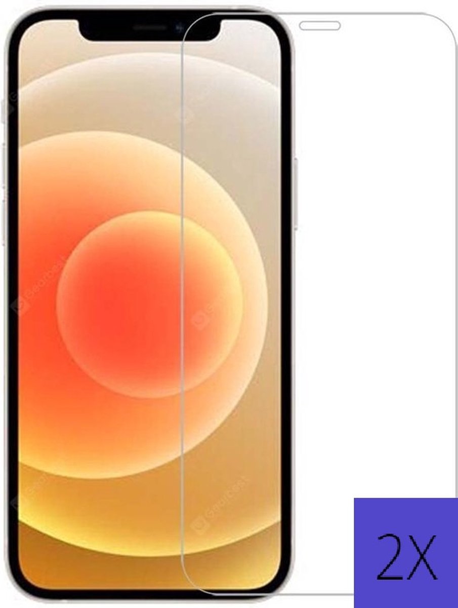 Screenprotector Geschikt voor Iphone 12 – Geschikt voor Iphone 12 pro – Beschermglas - Transparant en krasbestendig - 2X
