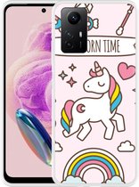 Cazy Hoesje geschikt voor Xiaomi Redmi Note 12S Unicorn Time