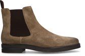 Manfield - Dames - Taupe suède chelsea boots - Maat 43