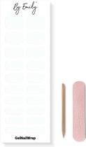 By Emily® Gel Nagel Wraps 'White Swan' - Gellak Stickers - SpringNails- Lente - UV Lamp Gelnagels - Langhoudende Nagelstickers - Nail Art Folie - 20 Stickers - UV LED Lamp Vereist