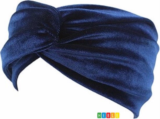 *** Bandeau en velours, bleu marine/bleu foncé Elegant Classique élégant – de Heble® ***