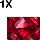 BWK Flexibele Placemat - Prachtige Rode Robijn - Ruby - Edelsteen - Set van 1 Placemats - 35x25 cm - PVC Doek - Afneembaar