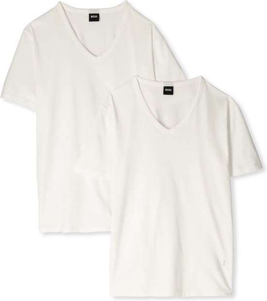 Mens Tshirt Hugo Boss T Shirt Wit HUGO BOSS Modern Stretch T