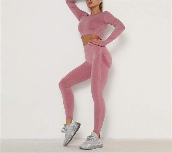 Seamless pink longset L