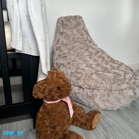 Drop & Sit Stoel Zitzak Bont - Beige - Junior - Voor Binnen