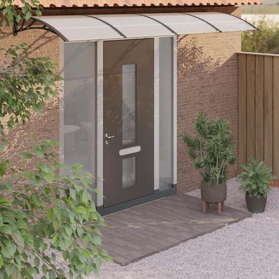 Deurluifel,Luifel voor huisdeur Overkapping,Afdak voor voordeur,huisdeurluifel,lessenaarsafdak van 2.5 mm dik polycarbonaat,60/80/ 100/120/150cm Breedte Optioneel,Uv-bescherming (80x380cm/32x150