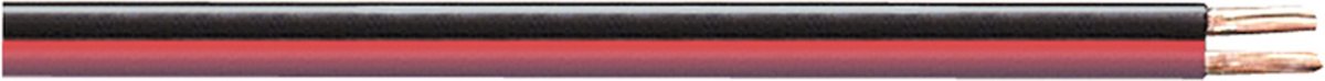 Luidspreker kabel (CCA) - 2x 1,50mm² / rood/zwart - 20 meter