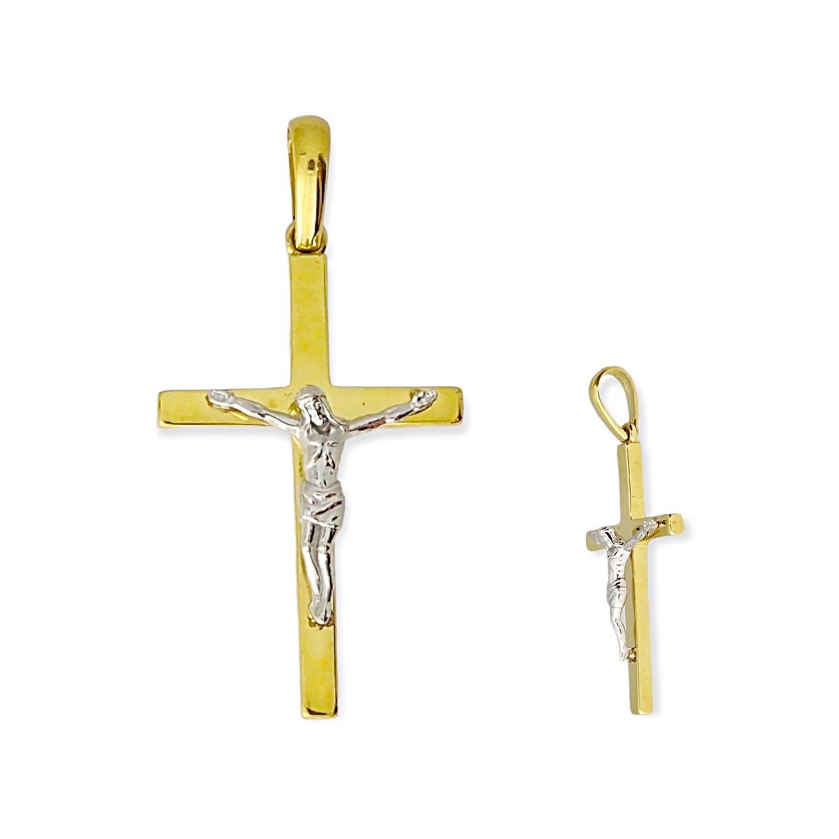 Gouden Kruis Hanger Corpus 36 mm 18 mm 18 karaats