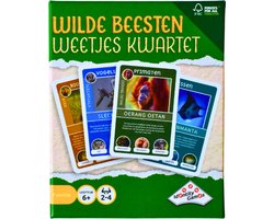 Wilde Beesten Weetjes Kwartet - Familiekaartspel voor 2-4 Spelers, Educatief en Plezierig, Leeftijd 6+