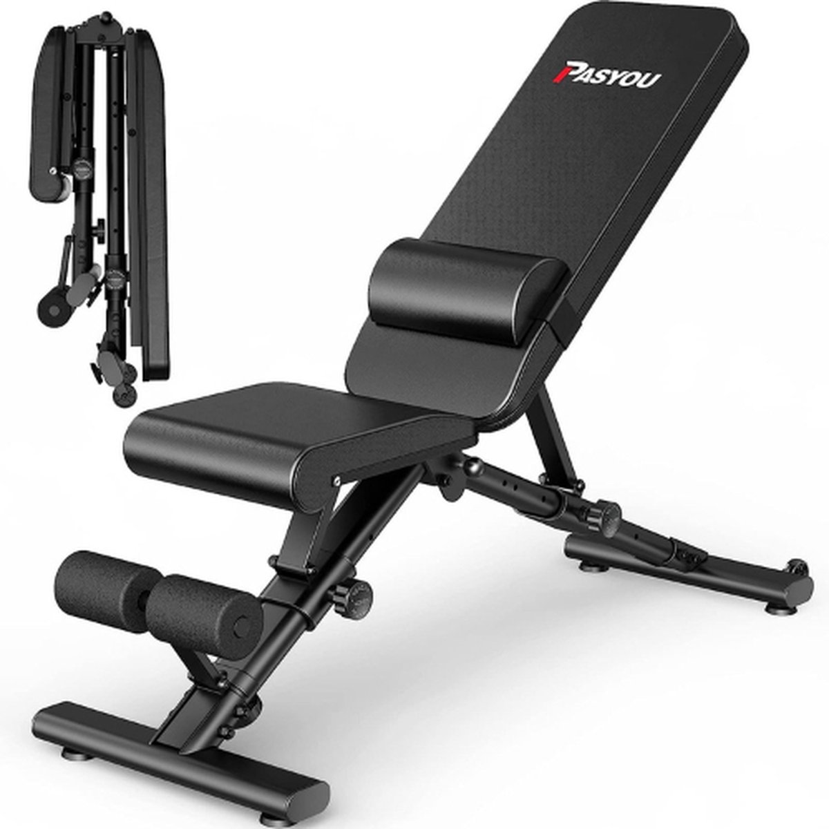 Halterbank - Verstelbare Fitnessbank - Opvouwbare Gewichthefbank - Trainingsbank - Weight Bench - 400kg Gewichtsbelasting