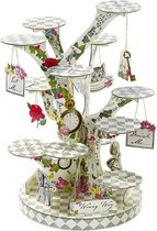 Talking Tables Alice in Wonderland Cupcake Stand Centrepiece Mad Hatter Tea Party, Papier, Assortiment Kleuren, Hoogte 59 cm, 23 Inches