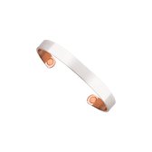 Magneet Armband Brushed Zilver Magnetic