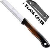 Couteau à tomates DKS Solingen - Lame dentelée en acier inoxydable - 19,5 cm Zwart/ Or