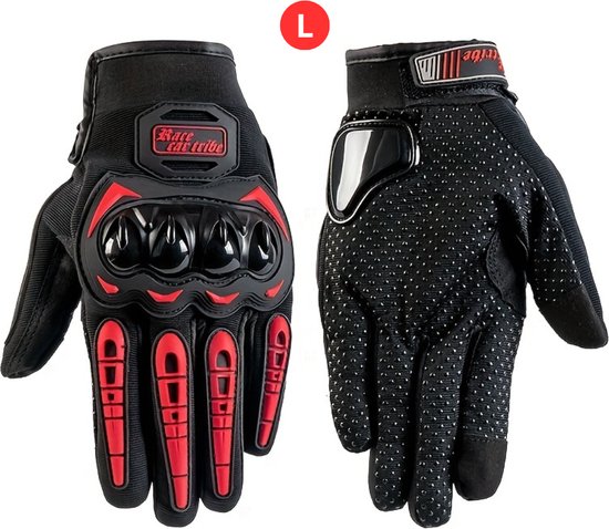 Livano Gants Scooter - Moto - Cyclomoteur - Vélo - Manchons - Manchons - Rouge - Taille L
