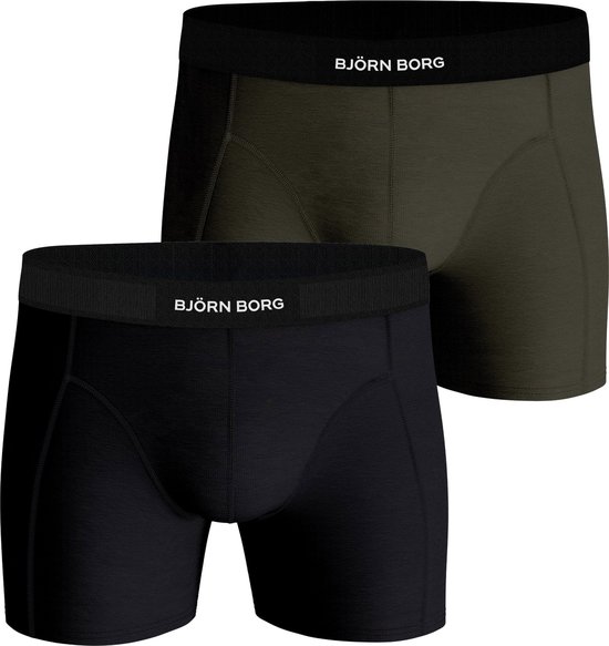 Bjorn Borg - Boxers 2 Pack Black/Green - Heren - Maat M - Body-fit