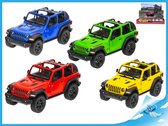 Jeep Wrangler auto miniatuur 12cm die cast pull back, verkrijgbaar in vier kleuren verkoop per stuk Kinsmart 1:36
