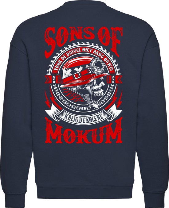 Sweater Sons Of Mokum | Kerstcadeau | Cadeau voor man | Vaderdag | Navy | maat S