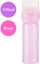 KoopKrachtig - Haar olie applicator - Haar flesje - roze - Bruikbaar voor rosemary oil, Rozemarijn olie, Mielle rosemary mint oil