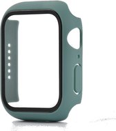 Hoesje geschikt voor Apple Watch 40MM - Hardcase - Screenprotector - Kunststof - Zeeblauw